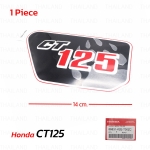 สติ๊กเกอร์ ข้างขวา "CT125" ติดรถสีแดง ของแท้ พื้นดำ 1 ชิ้น สำหรับ Honda CT125 CT-125 125cc Motorcycle Scooter ปี 2020-2022